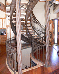 Hammered Circular Stairs